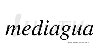 Mediagua  no lleva tilde con vocal tónica en la primera «a»