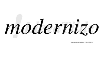 Modernizo  no lleva tilde con vocal tónica en la «i»
