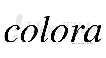 Colora no lleva tilde con vocal tónica en la segunda «o»