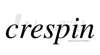 Crespin no lleva tilde con vocal tónica en la «e»