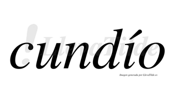 Cundío  lleva tilde con vocal tónica en la «i»
