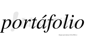 Portáfolio lleva tilde con vocal tónica en la «a»