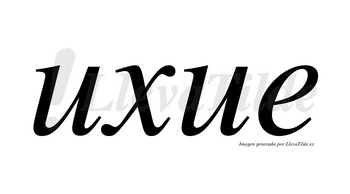 Uxue no lleva tilde con vocal tónica en la primera «u»