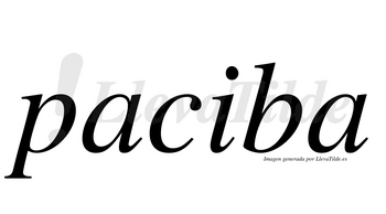 Paciba no lleva tilde con vocal tónica en la «i»