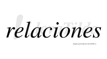 Relaciones  no lleva tilde con vocal tónica en la «o»