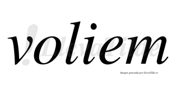 Voliem no lleva tilde con vocal tónica en la «e»