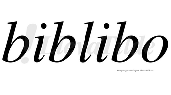 Biblibo no lleva tilde con vocal tónica en la segunda «i»