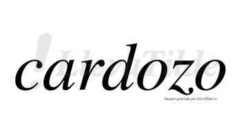 Cardozo  no lleva tilde con vocal tónica en la primera «o»