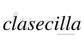 Clasecilla no lleva tilde con vocal tónica en la «i»