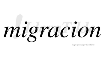 Migracion  no lleva tilde con vocal tónica en la «a»