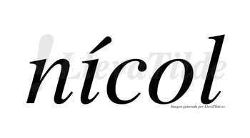 Nícol  lleva tilde con vocal tónica en la «i»