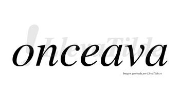 Onceava no lleva tilde con vocal tónica en la primera «a»