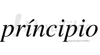 Príncipio lleva tilde con vocal tónica en la primera «i»