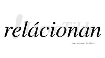 Relácionan lleva tilde con vocal tónica en la primera «a»