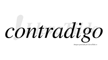 Contradigo no lleva tilde con vocal tónica en la «i»