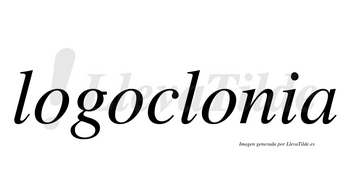 Logoclonia no lleva tilde con vocal tónica en la tercera «o»