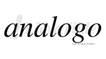 Analogo  no lleva tilde con vocal tónica en la primera «o»