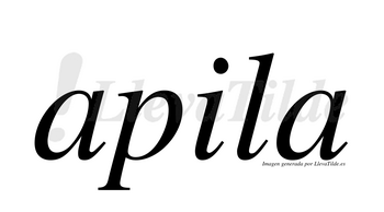 Apila  no lleva tilde con vocal tónica en la «i»