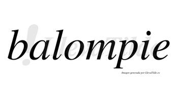 Balompie no lleva tilde con vocal tónica en la «o»