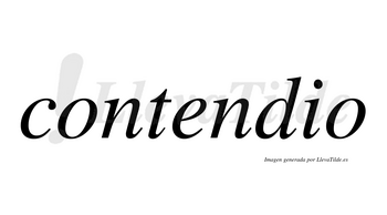 Contendio no lleva tilde con vocal tónica en la «e»