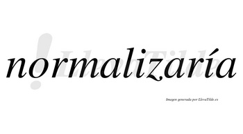 Normalizaría  lleva tilde con vocal tónica en la segunda «i»