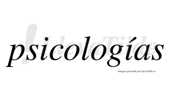 Psicologías lleva tilde con vocal tónica en la segunda «i»