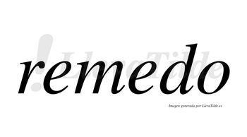 Remedo  no lleva tilde con vocal tónica en la segunda «e»