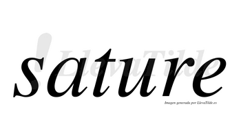 Sature  no lleva tilde con vocal tónica en la «u»