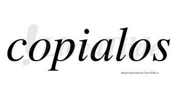 Copialos no lleva tilde con vocal tónica en la «a»