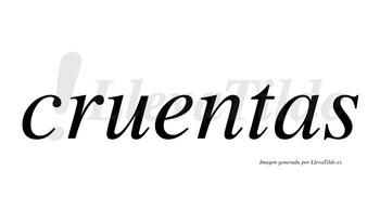 Cruentas  no lleva tilde con vocal tónica en la «e»