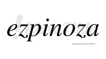 Ezpinoza  no lleva tilde con vocal tónica en la «o»