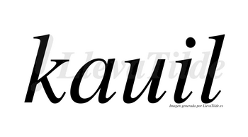 Kauil  no lleva tilde con vocal tónica en la «i»