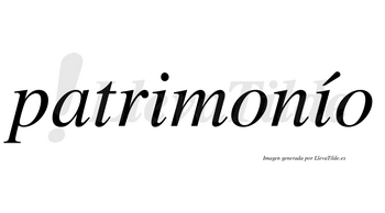 Patrimonío lleva tilde con vocal tónica en la segunda «i»