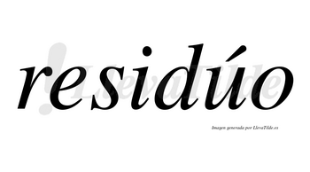Residúo lleva tilde con vocal tónica en la «u»