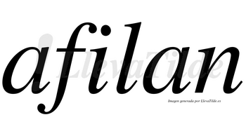 Afilan no lleva tilde con vocal tónica en la «i»