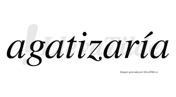 Agatizaría  lleva tilde con vocal tónica en la segunda «i»