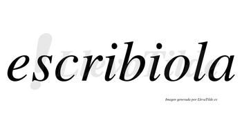 Escribiola  no lleva tilde con vocal tónica en la «o»
