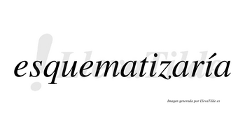 Esquematizaría  lleva tilde con vocal tónica en la segunda «i»