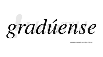 Gradúense  lleva tilde con vocal tónica en la «u»