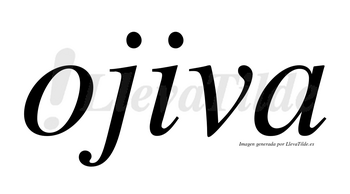 Ojiva no lleva tilde con vocal tónica en la «i»