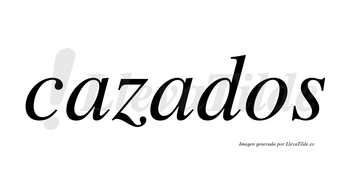 Cazados no lleva tilde con vocal tónica en la segunda «a»