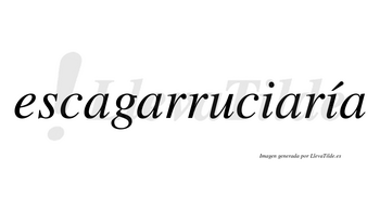 Escagarruciaría  lleva tilde con vocal tónica en la segunda «i»