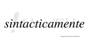 Sintacticamente no lleva tilde con vocal tónica en la primera «e»