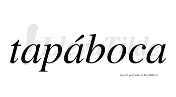 Tapáboca  lleva tilde con vocal tónica en la segunda «a»