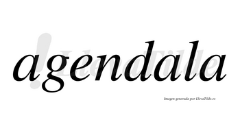 Agendala no lleva tilde con vocal tónica en la segunda «a»