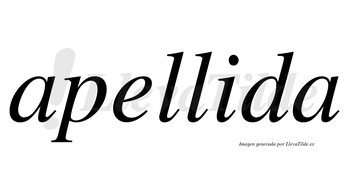 Apellida no lleva tilde con vocal tónica en la «i»