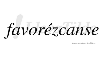 Favorézcanse  lleva tilde con vocal tónica en la primera «e»