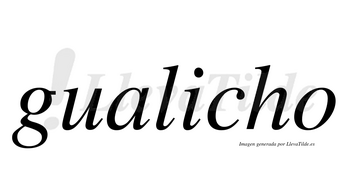 Gualicho  no lleva tilde con vocal tónica en la «i»