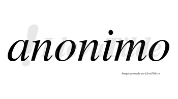 Anonimo no lleva tilde con vocal tónica en la «i»