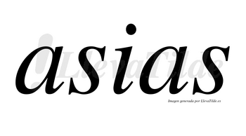 Asias  no lleva tilde con vocal tónica en la primera «a»